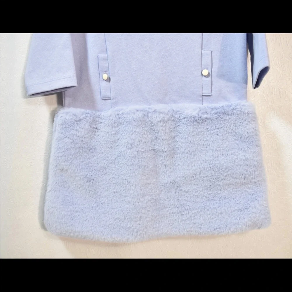 Janie And Jack Dress Lilac Faux Fur Size 3-6 Months Baby Girl's New
